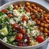 High Protein Quinoa Chickpea Salad