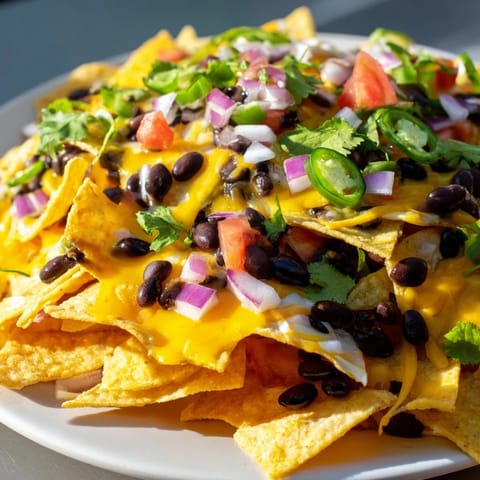 Crispy tortilla chips cheese