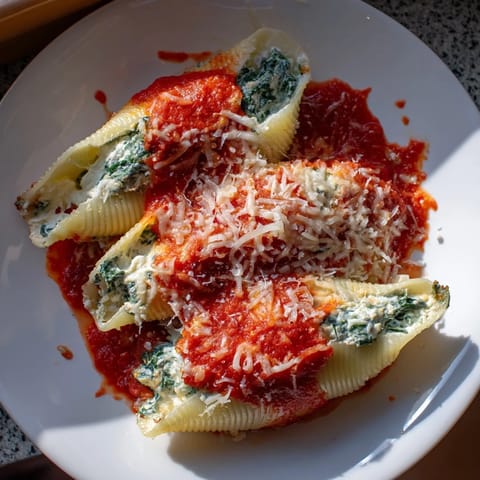 Stuffed Jumbo Shells Spinach