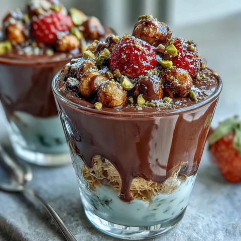 Dubai Chocolate Strawberry Cups