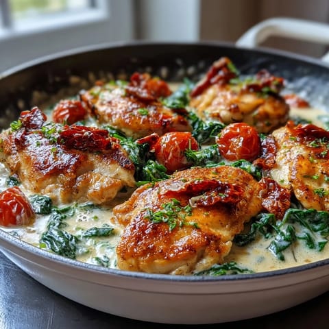 Creamy Tuscan Chicken Skillet