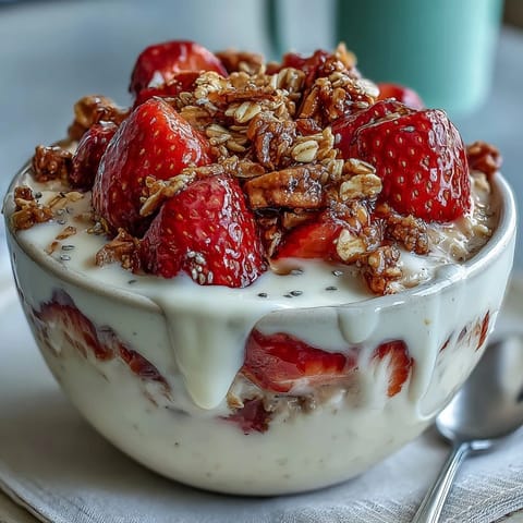 Strawberry Overnight Oats Chia