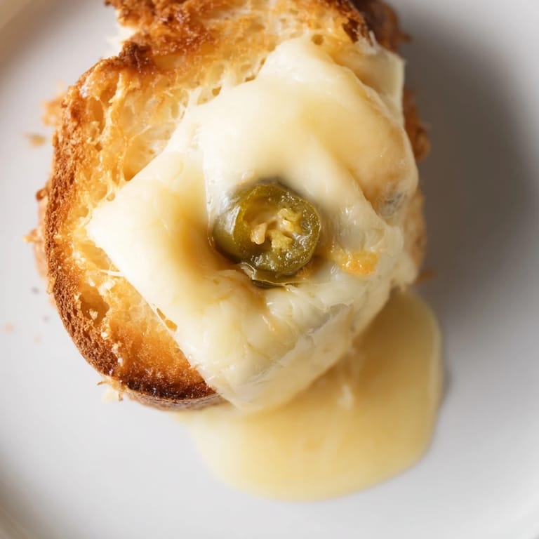 Crispy grilled bread encases spicy jalapeños and oozy cheddar in this easy, vegetarian cheddar jalapeño grilled cheese recipe.