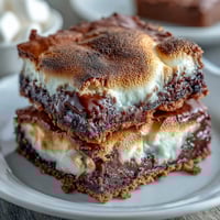 S'mores Brownie Mix Cookies with gooey marshmallow tops, chocolate chips, and graham cracker pieces in every bite.